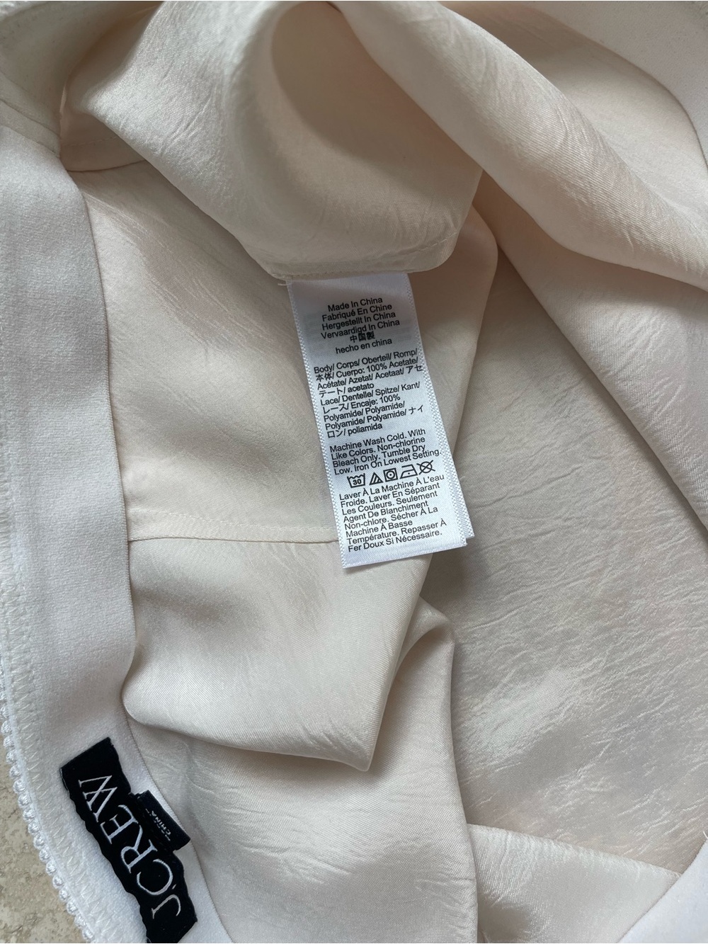 J. Crew lace-trim slip skirt in textured satin - Picture 6 of 6